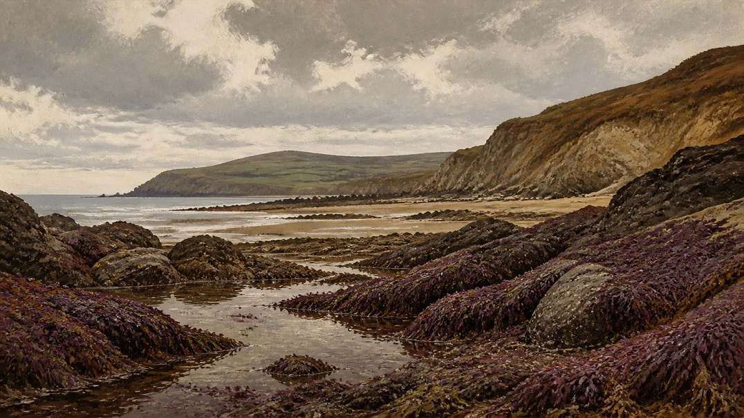 purple-red seaweed welch coast